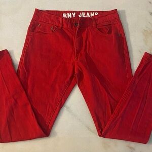 Vibrant Red Jeans for Men